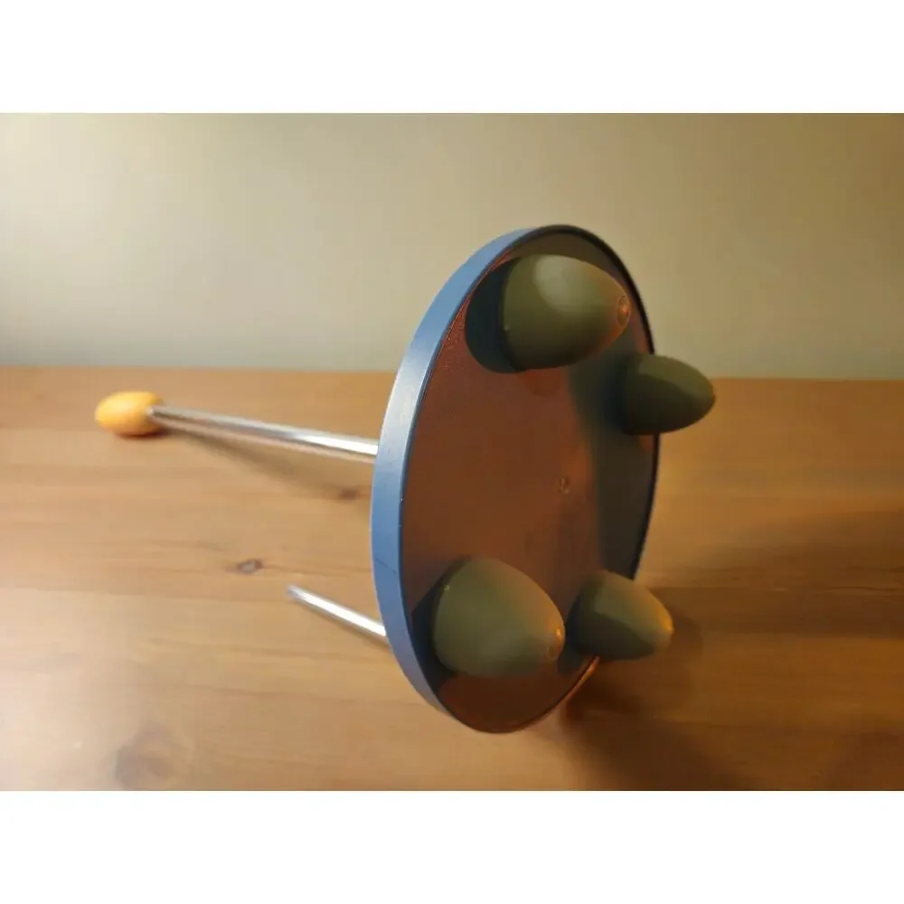 1990s Michael Graves Slate Blue Paper Towel Holder Rare Vintage Pop Art Egg